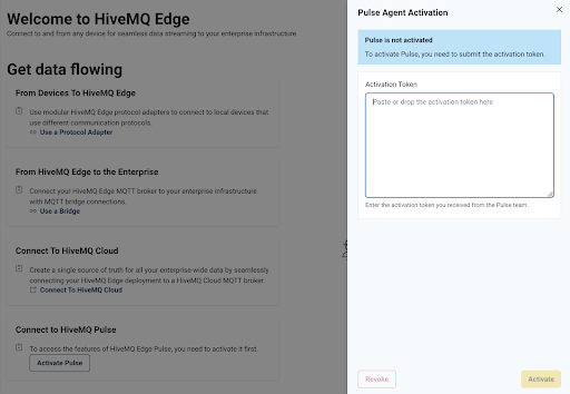 HiveMQ Edge Pulse Agent Activation